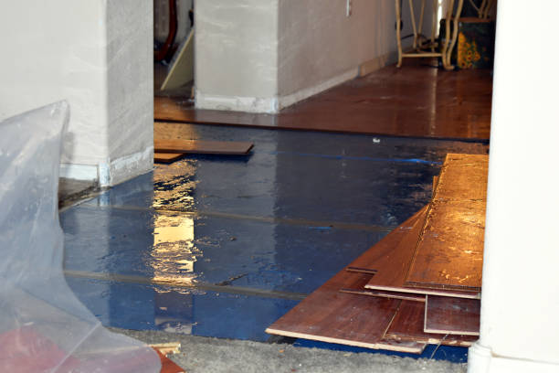Professional Emergency Water Damage Restoration technician working in Hamptonville, NC